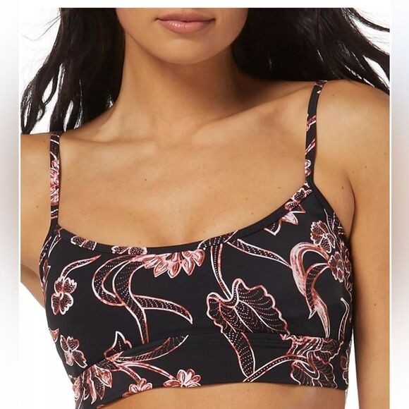 NWT SUNDAZED Women's Gianna Printed Midline Bikini Top - Picture 1 of 6